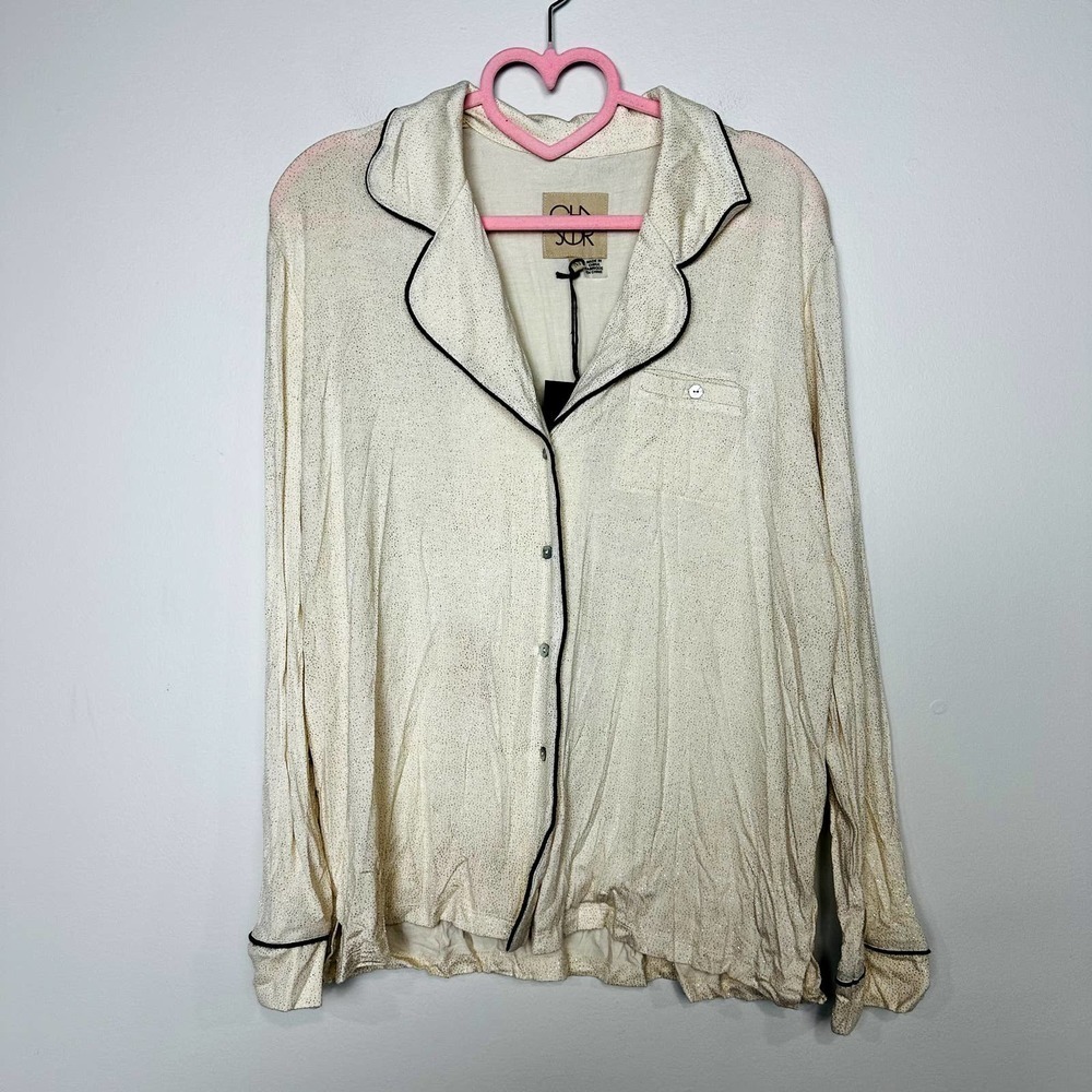 Chaser NWT Intimates Cool Jersey Glitter Lounge Top and Bottoms set Size Medium